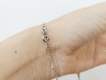 Boho Bracelet Filigree with ring and chains Silver 925 women