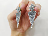 Armenian silver earrings Handmade beautiful jewelry Ethnic bohemian jewellery