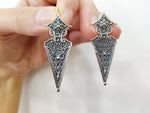 Armenian silver earrings Handmade beautiful jewelry Ethnic bohemian jewellery