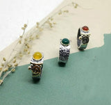 Rings Lightweight Sterling silver 925 with small gemstone Gold plated