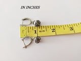 Small earrings white pearl Sterling silver 95 Minimalist jewelry