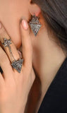 Armenian jewelry double ring SILVER 925 traditional pattern