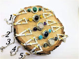 Bracelet Sterling silver 925 with round gemstones Gold plated