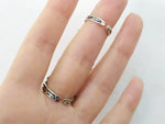 Armenian jewelry Double ring with chain Silver 925 red quartz stone