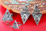 Armenian jewelry double ring SILVER 925 traditional pattern