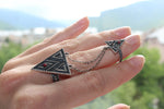 Armenian jewelry double ring SILVER 925 traditional pattern