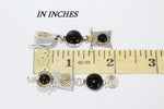 Earrings and ring green and yellow gemstone SILVER 925
