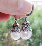 White pearl ring Silver 925
