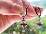 Small earrings white pearl Sterling silver 95 Minimalist jewelry