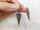 Armenian silver earrings Handmade beautiful jewelry Ethnic bohemian jewellery