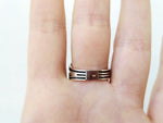 Sterling silver 925 ring with flat black onyx gemstone