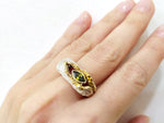Earrings small Gold and silver 925 greenish yellow  zircon jewelry