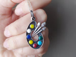 Artist palette SILVER 925 Charm Paint palette and brush