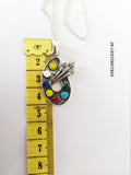 Artist palette SILVER 925 Charm Paint palette and brush