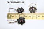 Sterling silver 925 ring Flower with red garnet stone Armenian jewelry