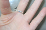 Sterling silver 925 ring Flower with red garnet stone Armenian jewelry