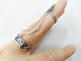 Armenian double ring sterling silver 925 Adjustable