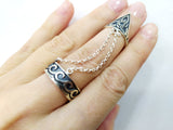Armenian double ring sterling silver 925 Adjustable