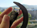 Genuine leather black bracelet with Silver cross 925 Armenian