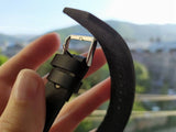 Genuine leather black bracelet with Silver cross 925 Armenian