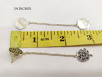 Armenian earrings silver 925 Very long with eternity symbol and pomegranate