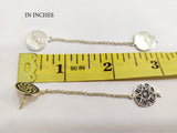 Armenian earrings silver 925 Very long with eternity symbol and pomegranate