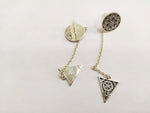 Very long earrings on chains Sterling silver 925 Floral pattern Armenian handmade