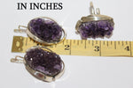 Sterling silver 925 Ring adjustable Natural amethyst geode Armenian handcrafted jewelry