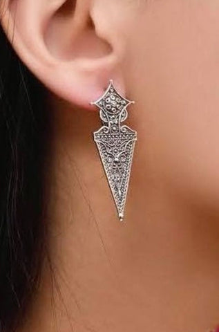 Armenian silver earrings Handmade beautiful jewelry Ethnic bohemian jewellery