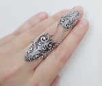 Armor ring Sterling silver rings Double Armenian armored jewelry