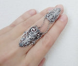 Armor ring Sterling silver rings Double Armenian armored jewelry