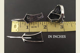 House jewelry Silver black Earrings long  with hooks and ring