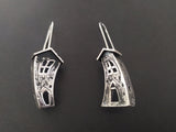 House hooked earrings ring and pendant Sterling silver 925