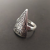 Armenian jewelry RING Triangle celtic style Sterling silver 925