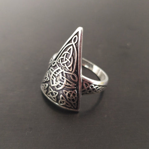 Armenian jewelry RING Triangle celtic style Sterling silver 925