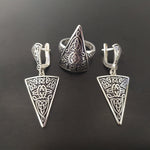 Armenian jewelry RING Triangle celtic style Sterling silver 925