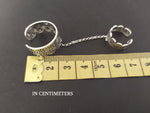 Double ring silver 925 Designer jewels Adjustable ring