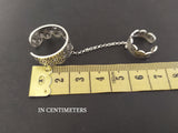 Double ring silver 925 Designer jewels Adjustable ring