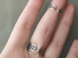 Sterling silver 925 ring with black onyx gemstone