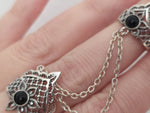 Sterling silver 925 ring with black onyx gemstone