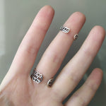 Double ring Ethnic jewelry Sterling silver 925