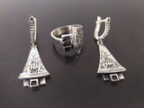 Armenian jewelry Earrings without stone Sterling silver 925