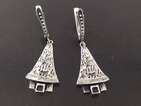 Armenian jewelry Earrings without stone Sterling silver 925