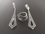 Extra long earrings Sterling Silver 925 jewelry