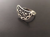 Small earrings silver 925 women jewelry Oxidized black