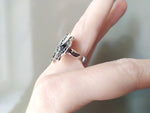 Earrings and Ring semi Black onyx Women jewelry