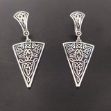 Armenian jewelry Earrings Triangle taraz style Sterling silver 925 Taraz jewellery handmade