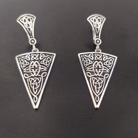 Armenian jewelry Earrings Triangle taraz style Sterling silver 925 Taraz jewellery handmade