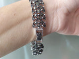 Bracelet Sterling Silver 925 wide bracelets CHOOSE Length