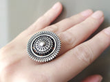 Ring adjustable Silver 925 round